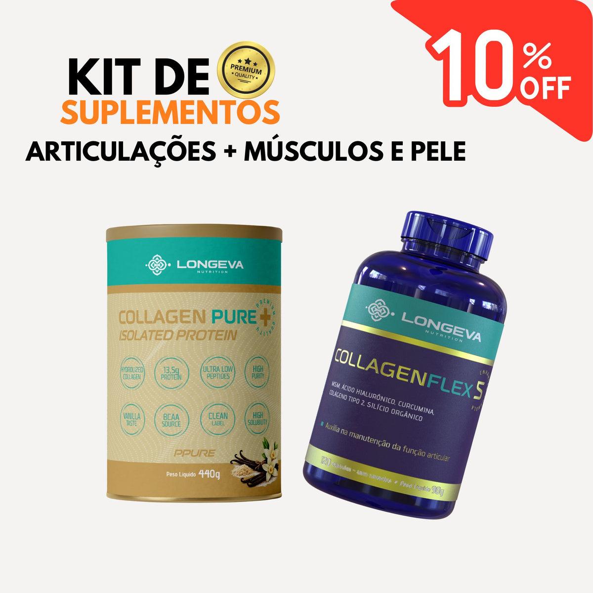 Kit Colágeno para Articulações, Músculo e Pele – Pure Blends
