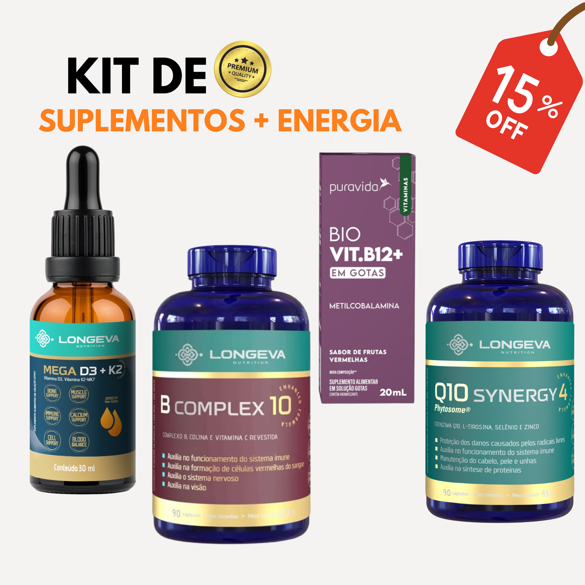 Kit Suplementos + Energia