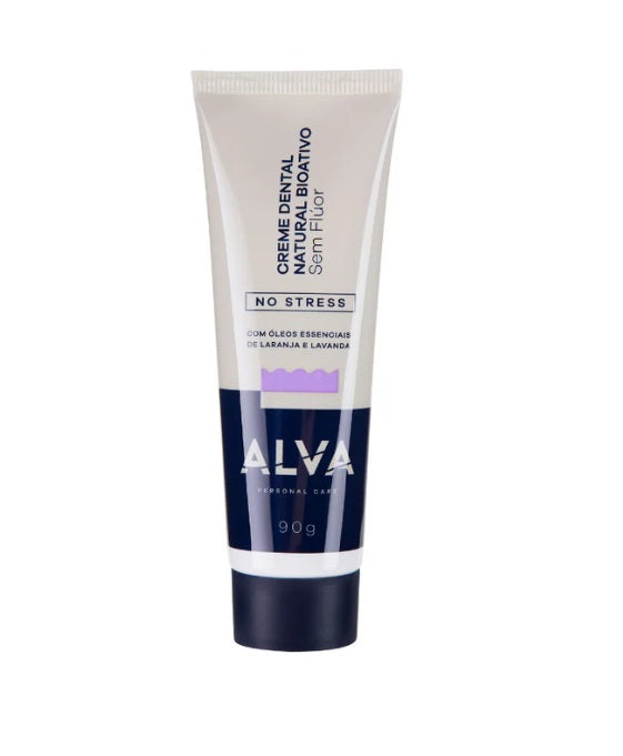 ALVA | Creme Dental Sem Flúor Lavanda e Laranja Vegano (90 Gramas)