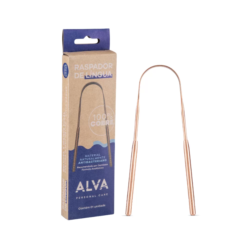 ALVA | Raspador de Língua 100% Cobre