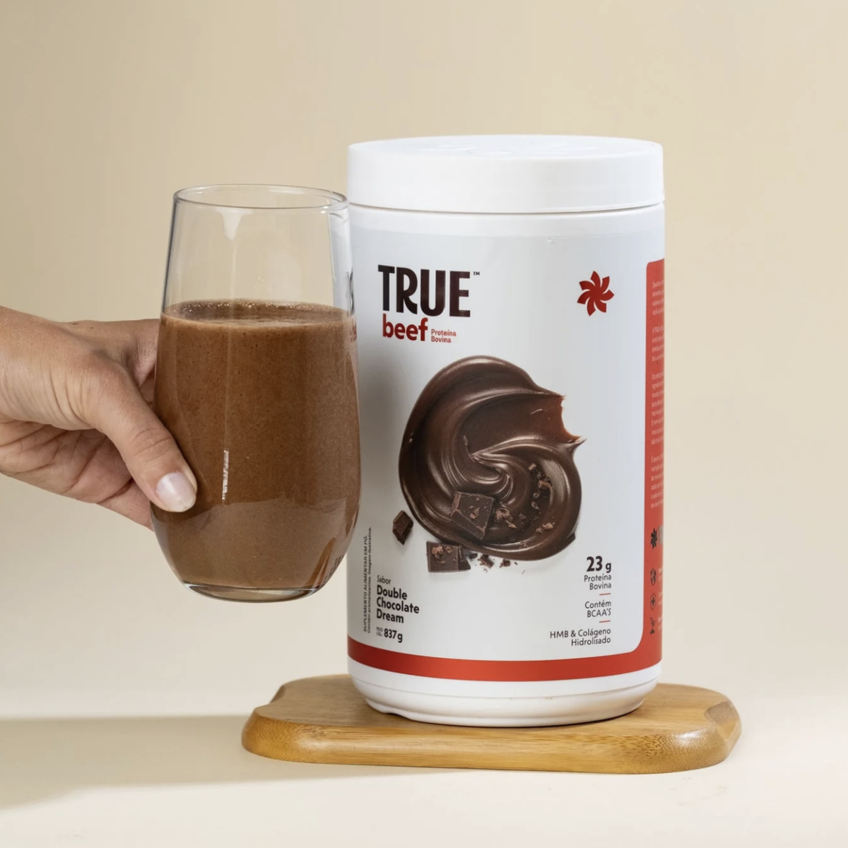 TRUE | Proteína Beef Protein Sabor Double Chocolate Dream (837 Gramas)