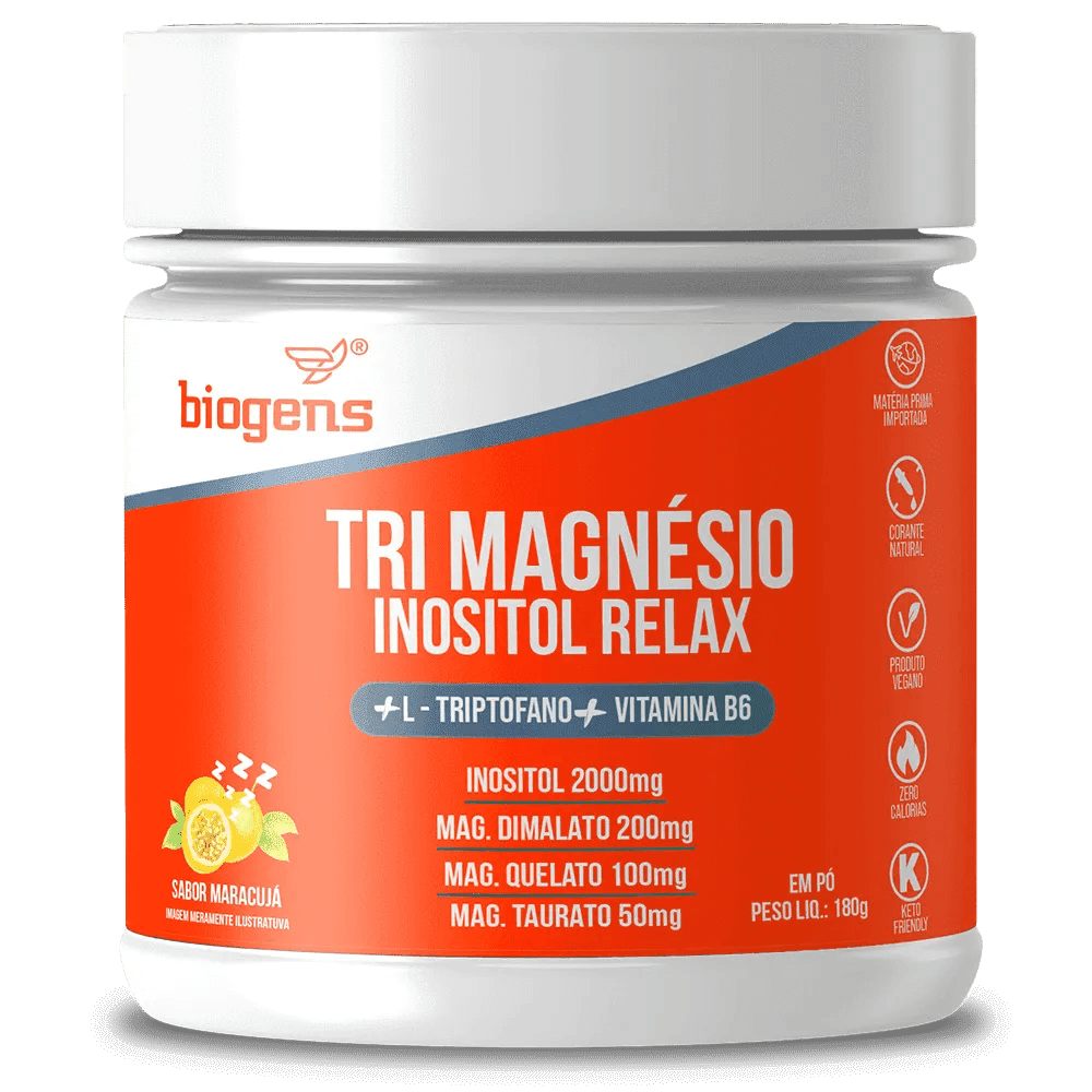 BIGENS | TRI Magnésio Inositol Relax Sabor Maracujá (180 gramas)