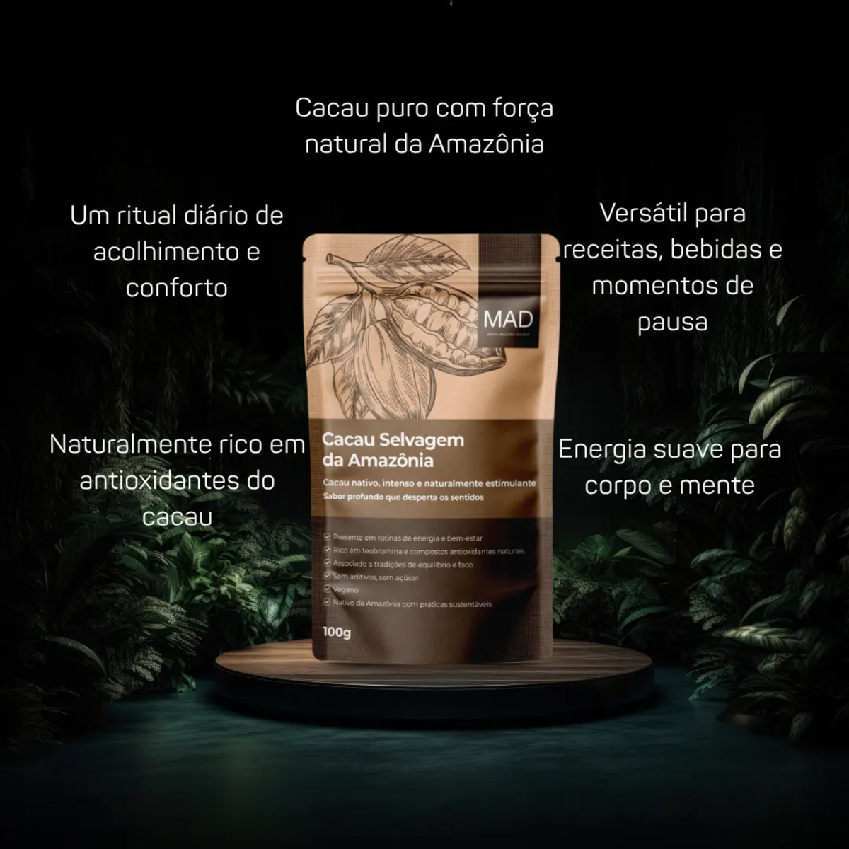 MAD | Cacau Selvagem da Amazônia (100 Gramas)