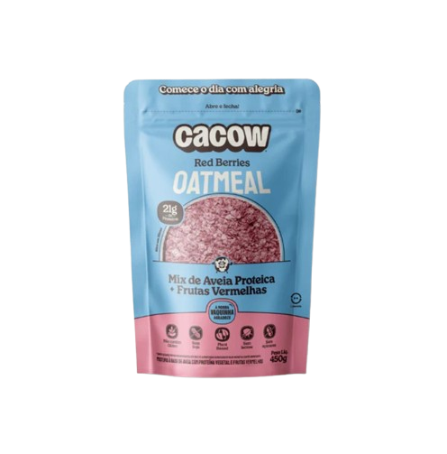 CACOW | Oatmeal Sabor Frutas Vermelhas (450 gramas)