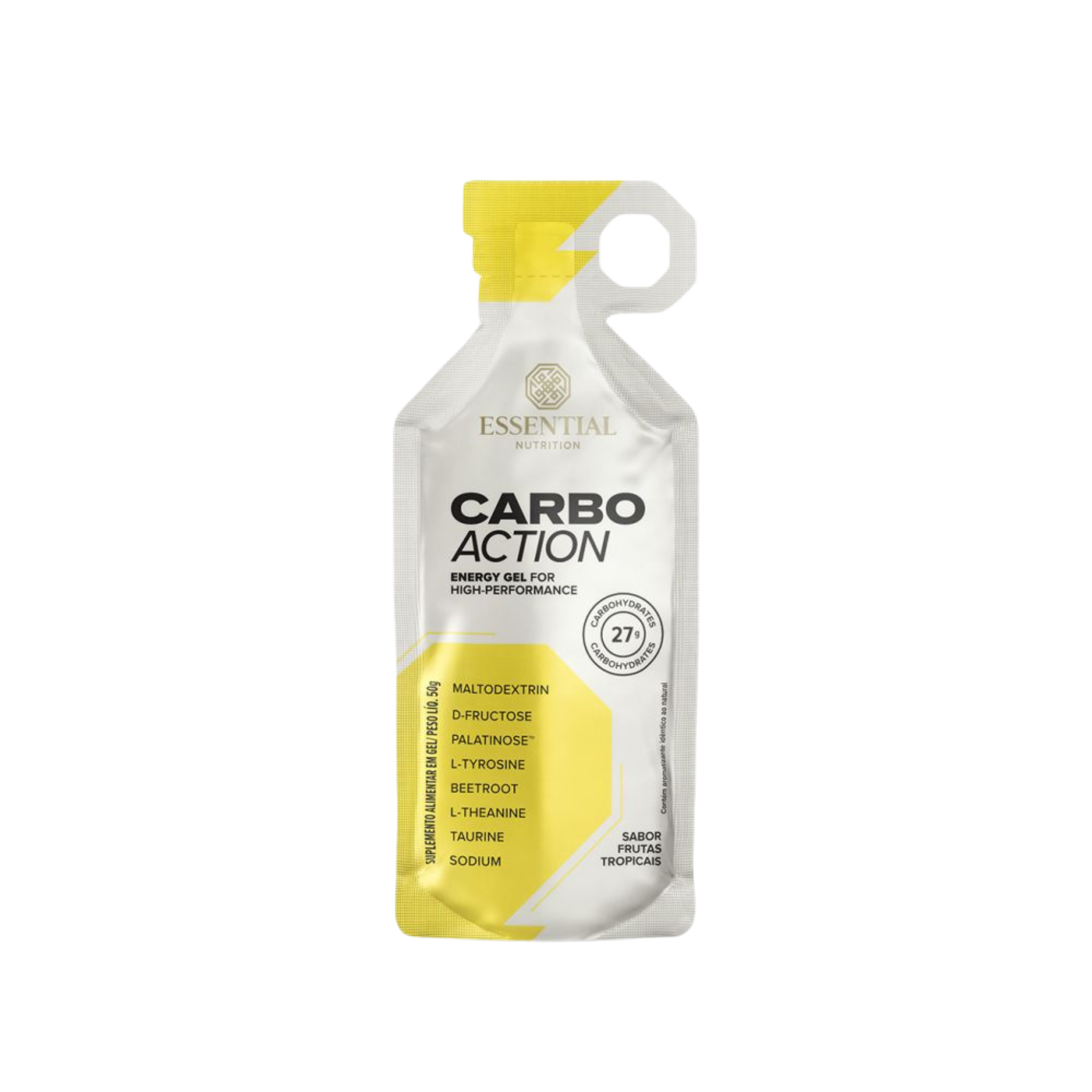 ESSENTIAL | Carbo Action sem Cafeina Sabor Frutas Tropicais (50 Gramas)