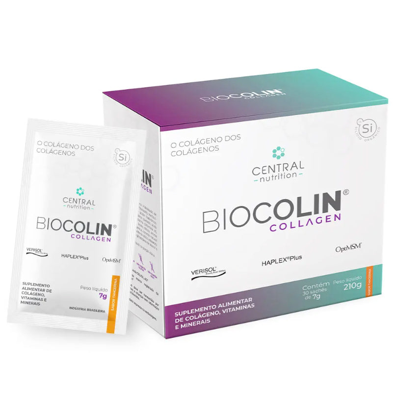 CENTRAL NUTRITION | Biocolin Collagen Sabor Tangerina (30 Sachês de 7 gramas cada)