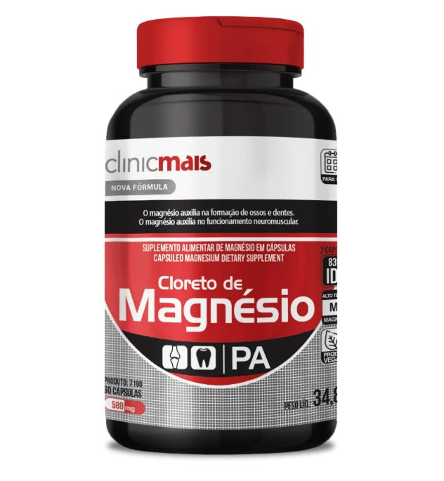CLINICMAIS | Cloreto de Magnésio PA (60 Cápsulas)