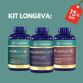 KIT Longeva: 1 Collagen Flex 5 em 1 + 1 Tetra Mag 4 em 1 + B Complex 10 em 1