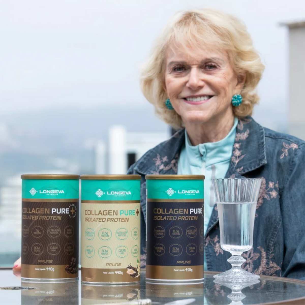 LONGEVA | Collagen Pure em Peptídeos Sabor Baunilha (440 Gramas) - Proteína de Colágeno