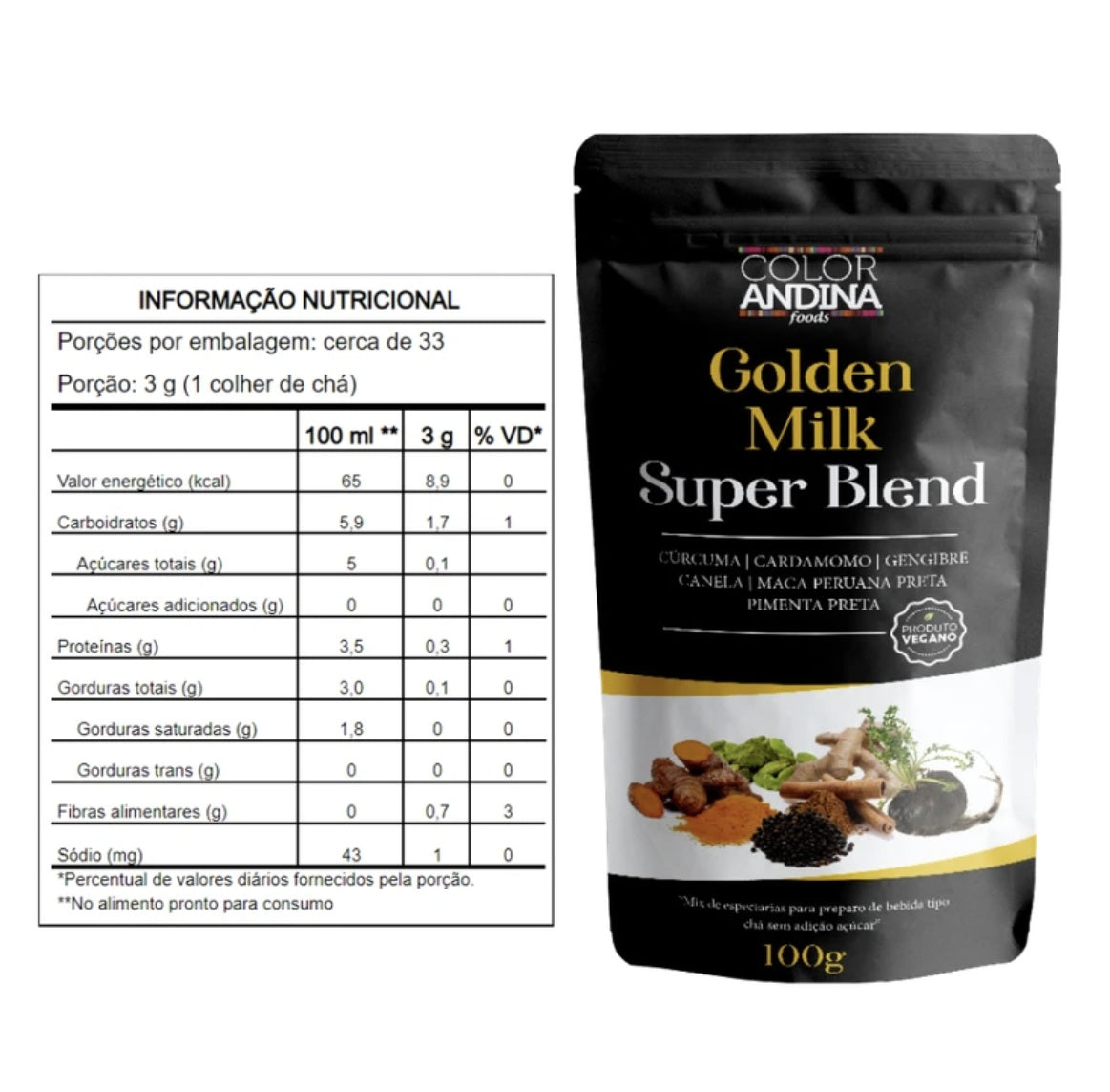 COLOR ANDINA | Golden Milk (100 Gramas)