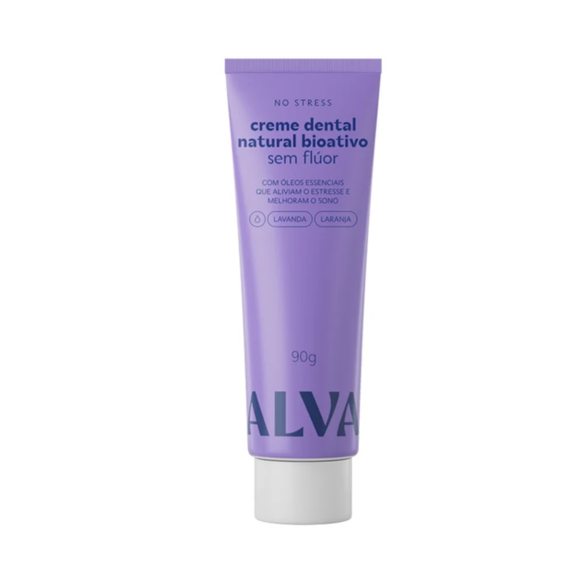 ALVA | Creme Dental Sem Flúor Lavanda e Laranja Vegano (90 Gramas)