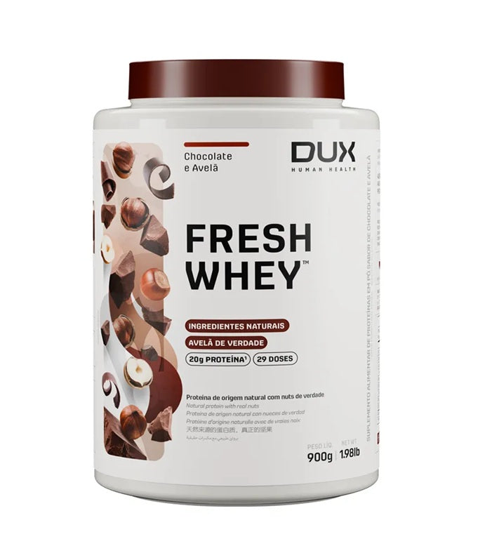 DUX | Fresh Whey Sabor Chocolate Belga e Avelã (900 gramas)