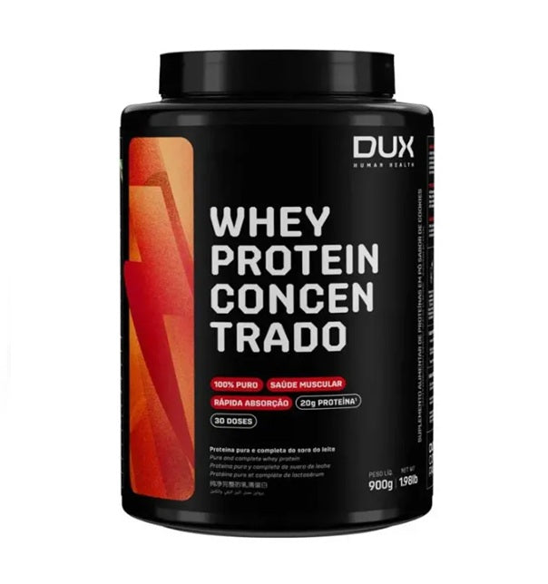 DUX | Whey Protein Concentrado Sabor Morango (900 gramas)