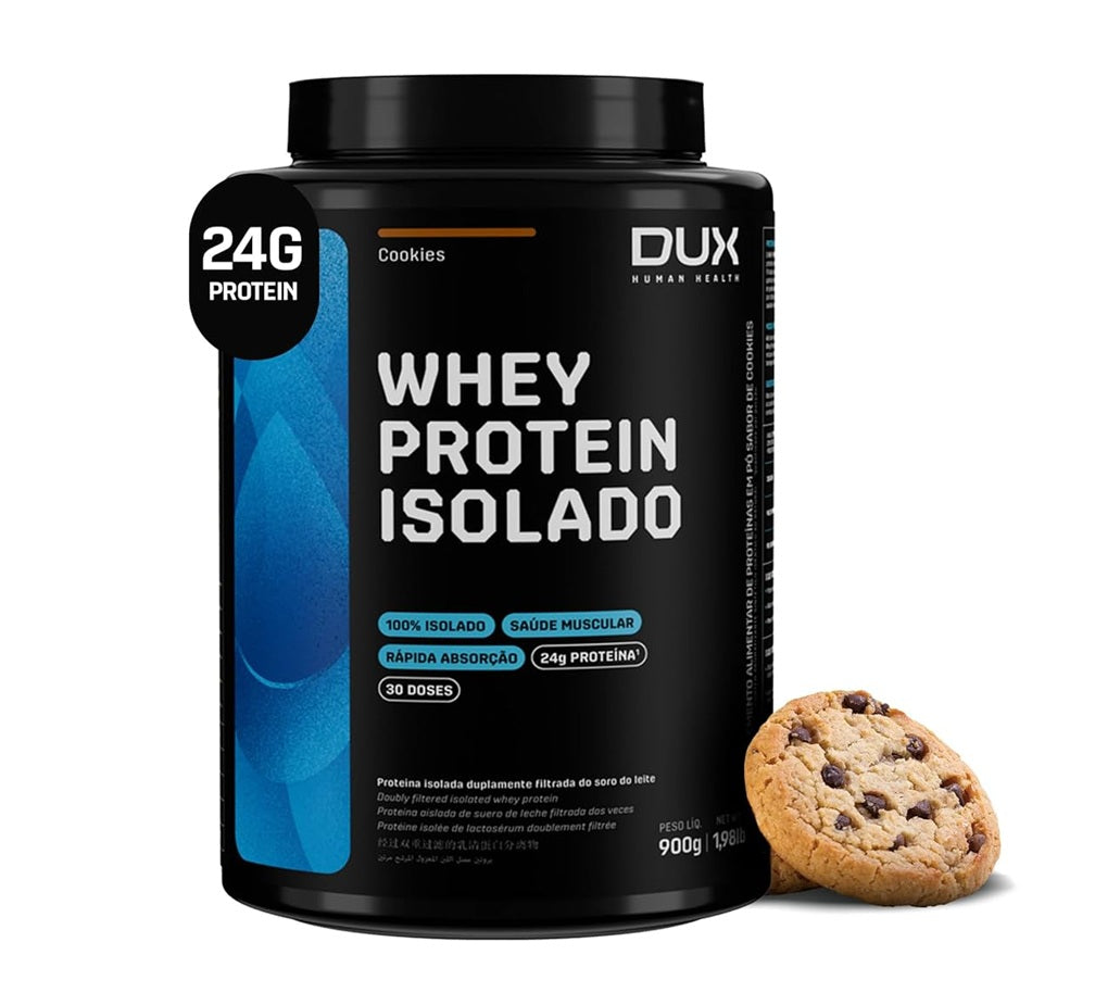 DUX | Whey Protein Isolado Sabor Cookies (900 gramas)