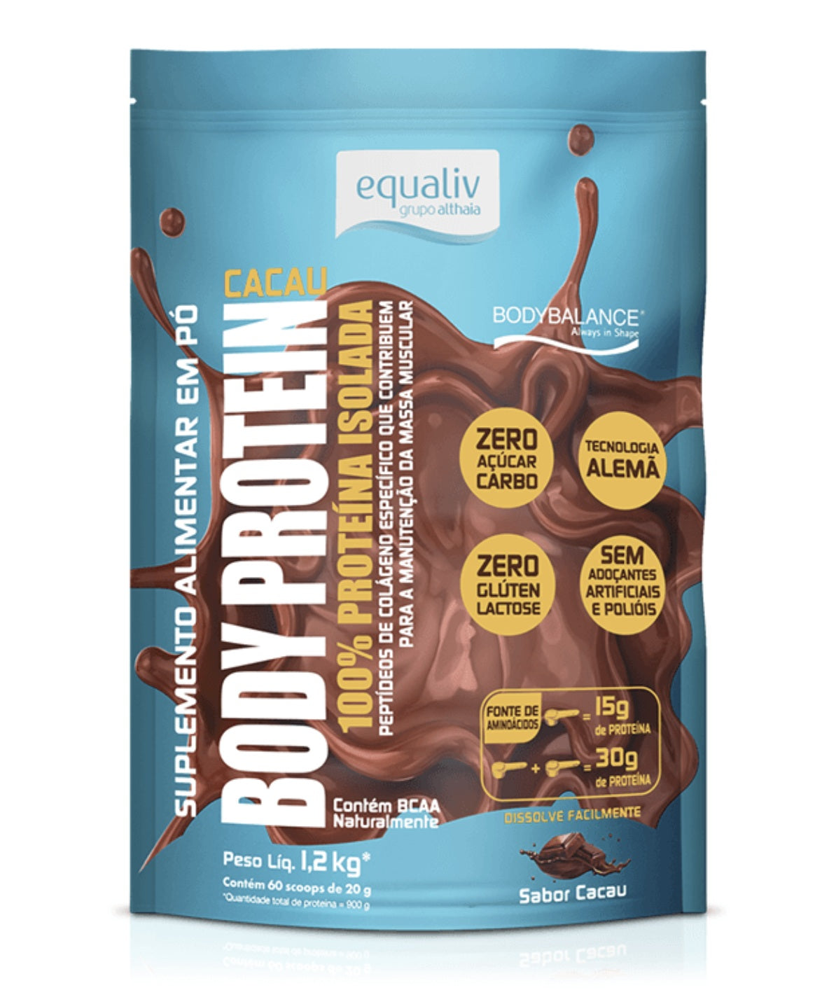 EQUALIV | Body Protein Sabor Cacau Pounch (1,2 Kg)