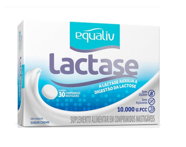 EQUALIV | Enzima Lactase 10.000 FCC (30 Comprimidos Mastigáveis)