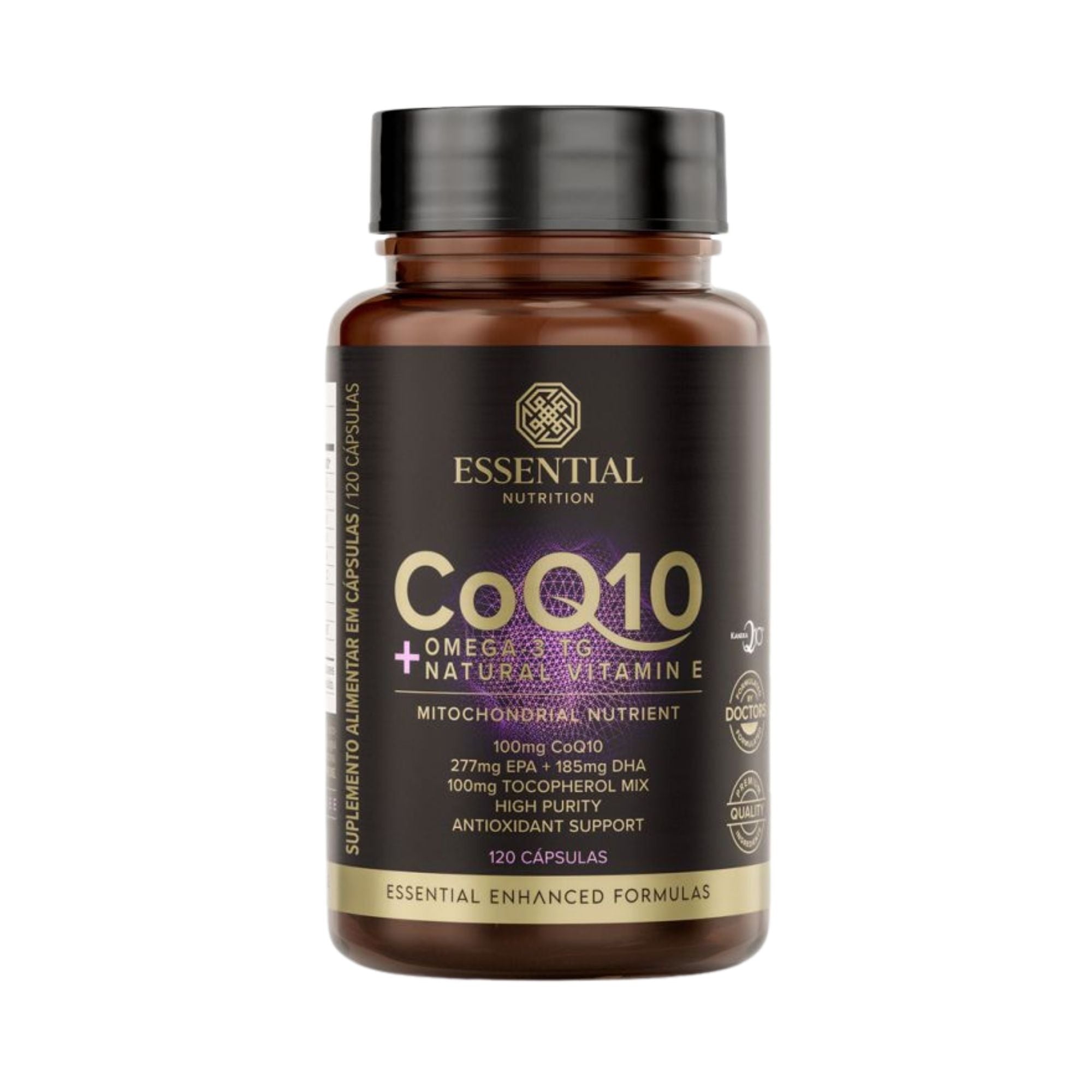ESSENTIAL | Coenzima Q10 + Ômega 3 + Vitamina E (120 cápsulas)