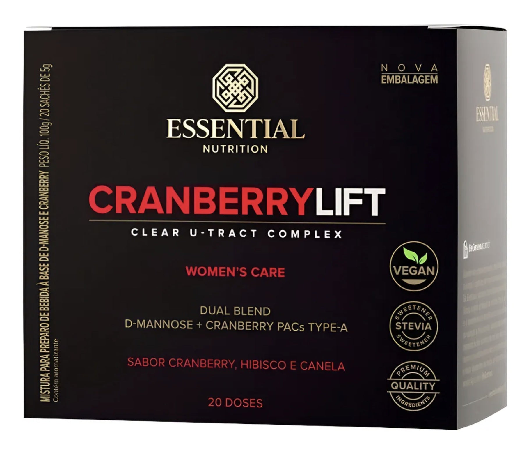 ESSENTIAL | Cranberry Lift (Caixa com 20 sachês de 5 gramas cada)