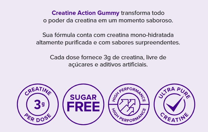 ESSENTIAL | Creatina Gummy Sabor Jabuticaba (60 Unidades)