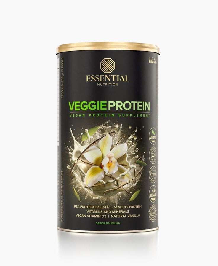 ESSENTIAL | Proteína Vegana Veggie Sabor Vanilla (15 Doses)