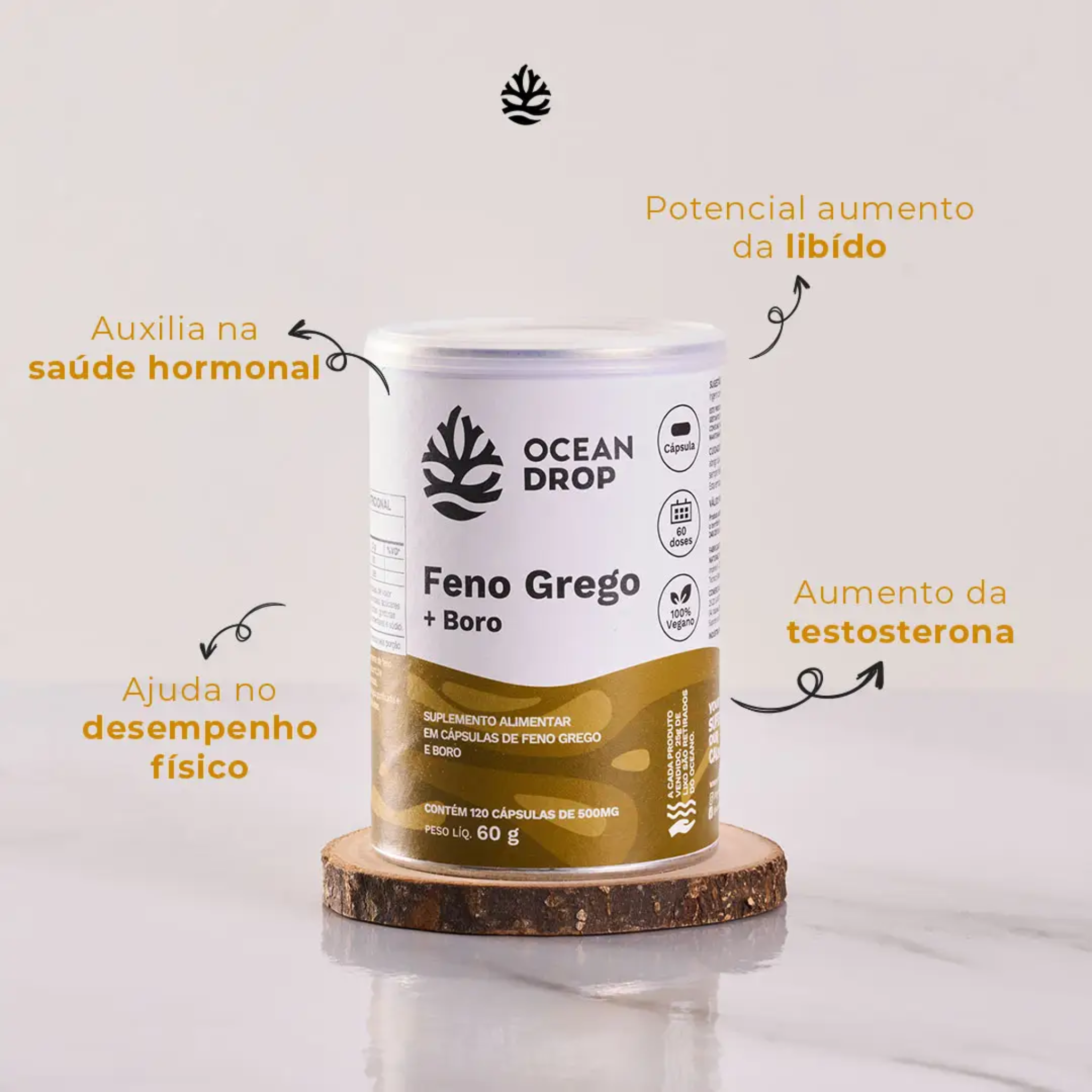 OCEAN DROP | Feno Grego + Boro Libifem (120 Cápsulas)
