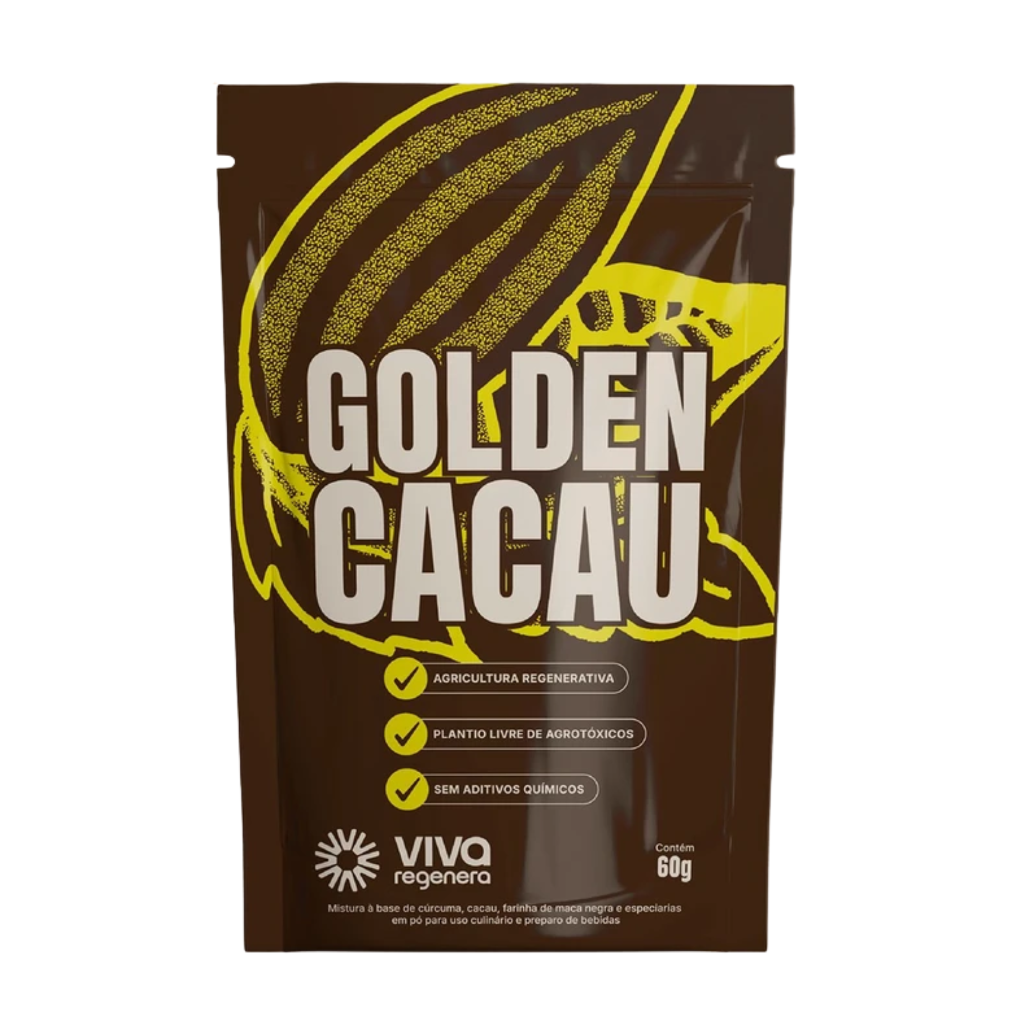 VIVA REGENERA | Golden Cacau da Floresta - Bebidas de Poder  (60 gramas)