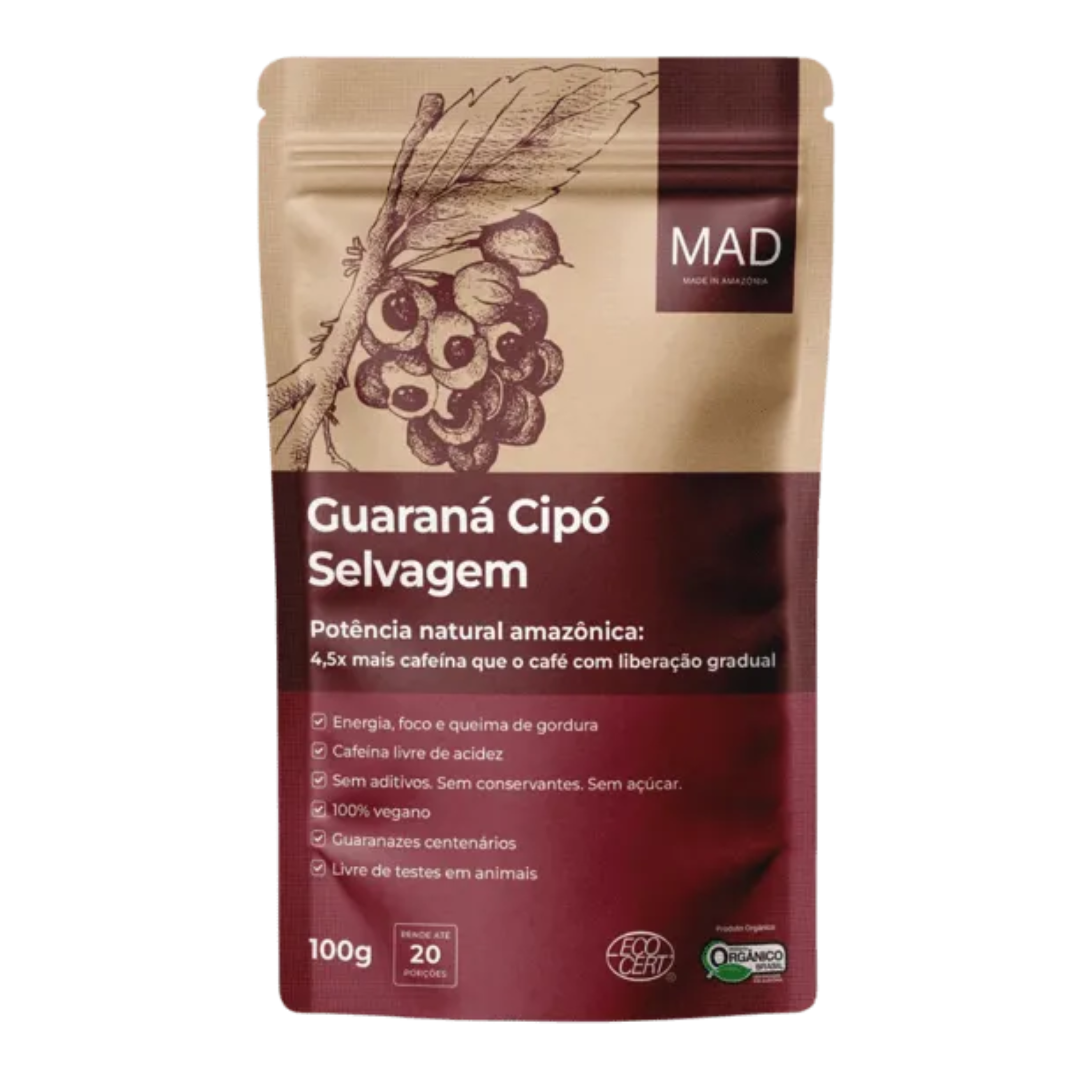 MAD | Guarana Cipó Orgânico (100 gramas)
