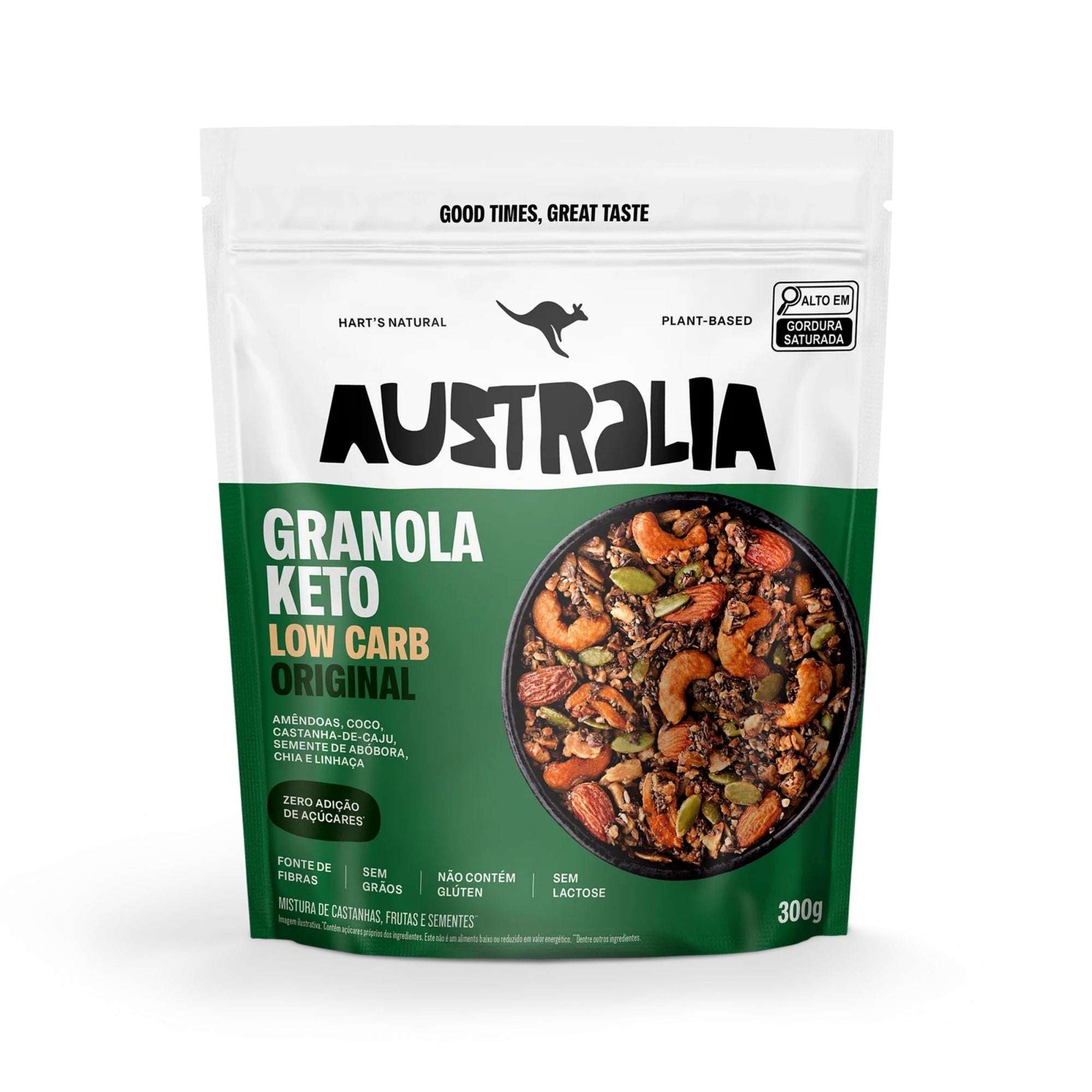 HARTS | AUSTRÁLIA Granola KETO Low Carb ORIGINAL (300 gramas)