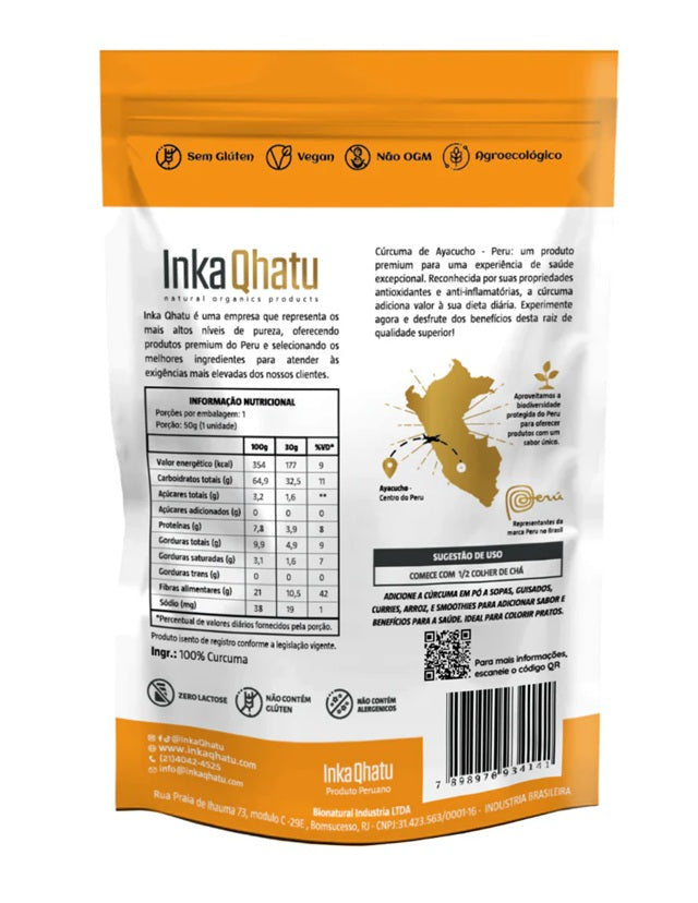 INKA QHATU | Cúrcuma em Pó (80 Gramas)