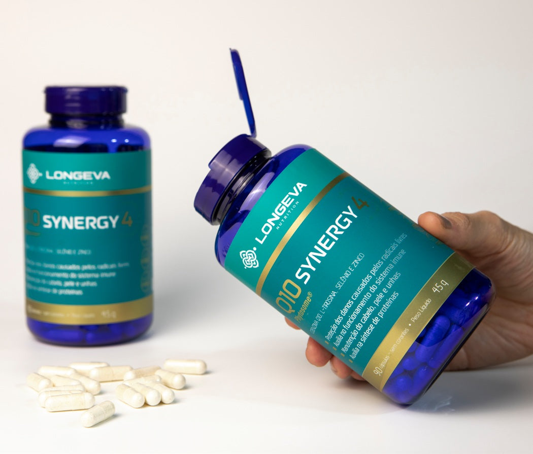 LONGEVA | Coenzima Q10 Synergy Phytosome - Tireóide e Energia (90 Cápsulas) - Rende 3 meses de uso