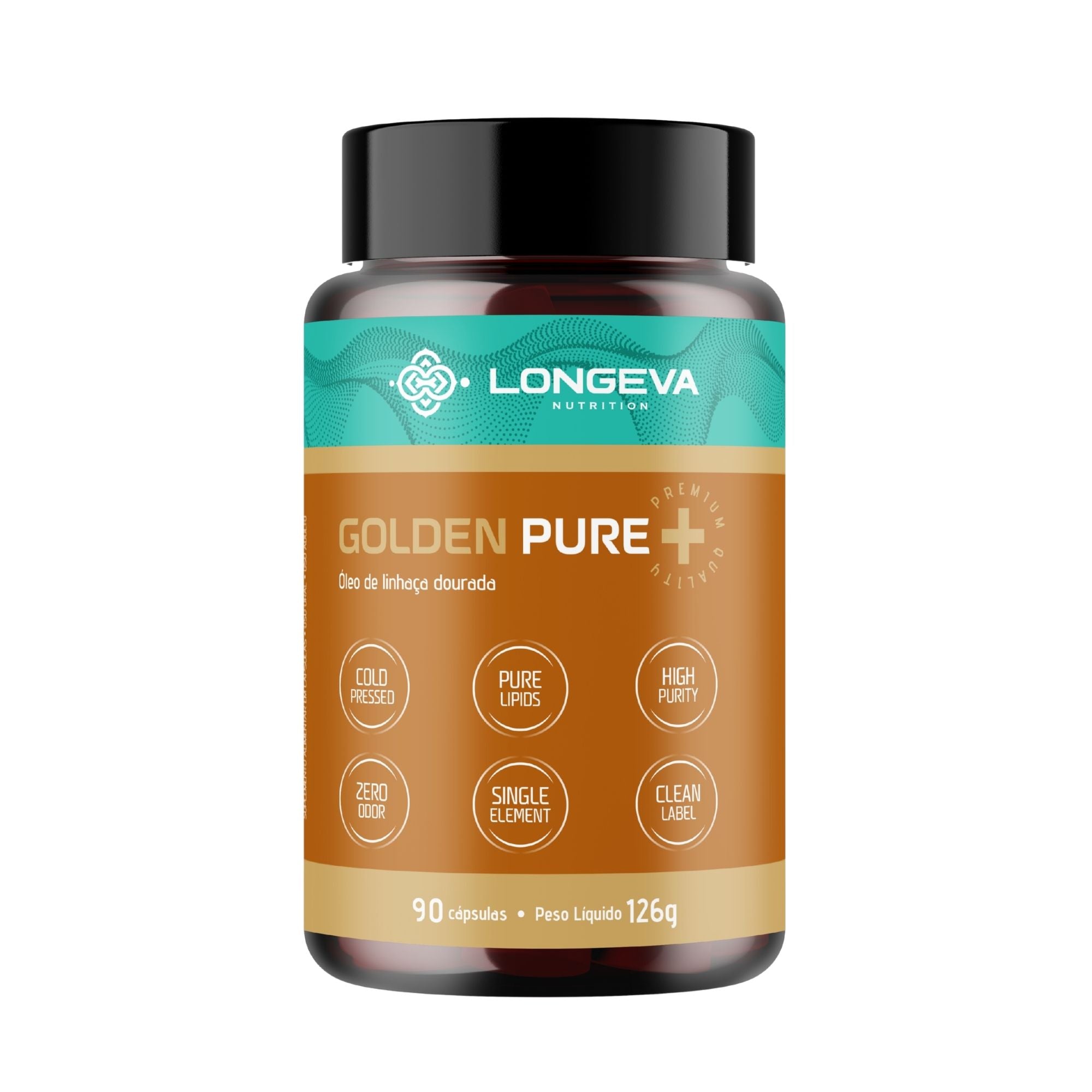 Golden Pure - Óleo de Linhaça Dourada Prensado a Frio (90 Cápsulas) - Saúde da Mulher