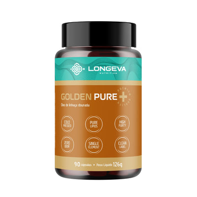 Golden Pure - Óleo de Linhaça Dourada Prensado a Frio (90 Cápsulas) - Saúde da Mulher