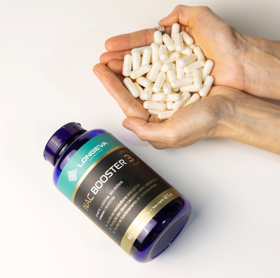 LONGEVA | NAC Booster com Molibdenio - Saúde do Fígado e Imunidade (90 Cápsulas) - Rende 3 meses de uso