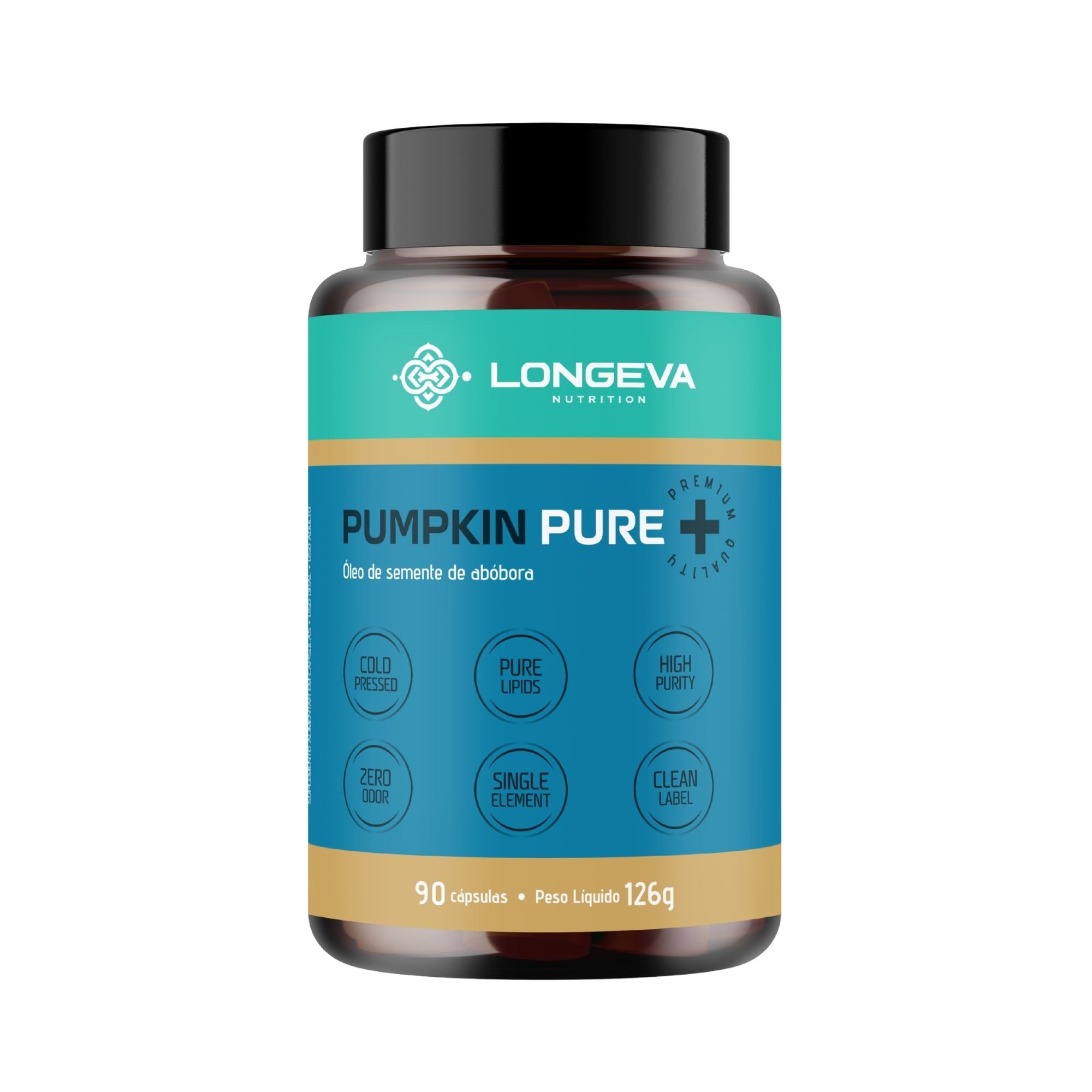 Pumpkin Pure - Óleo de Abóbora Prensado a Frio (90 Cápsulas) - Saúde dos Cabelos