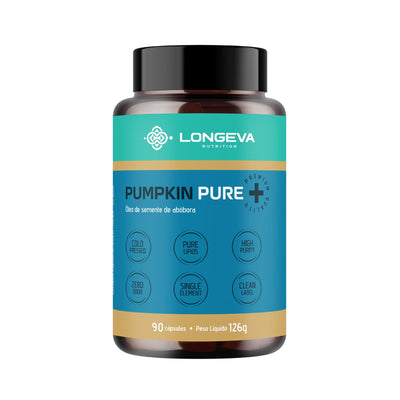 Pumpkin Pure - Óleo de Abóbora Prensado a Frio (90 Cápsulas) - Saúde dos Cabelos