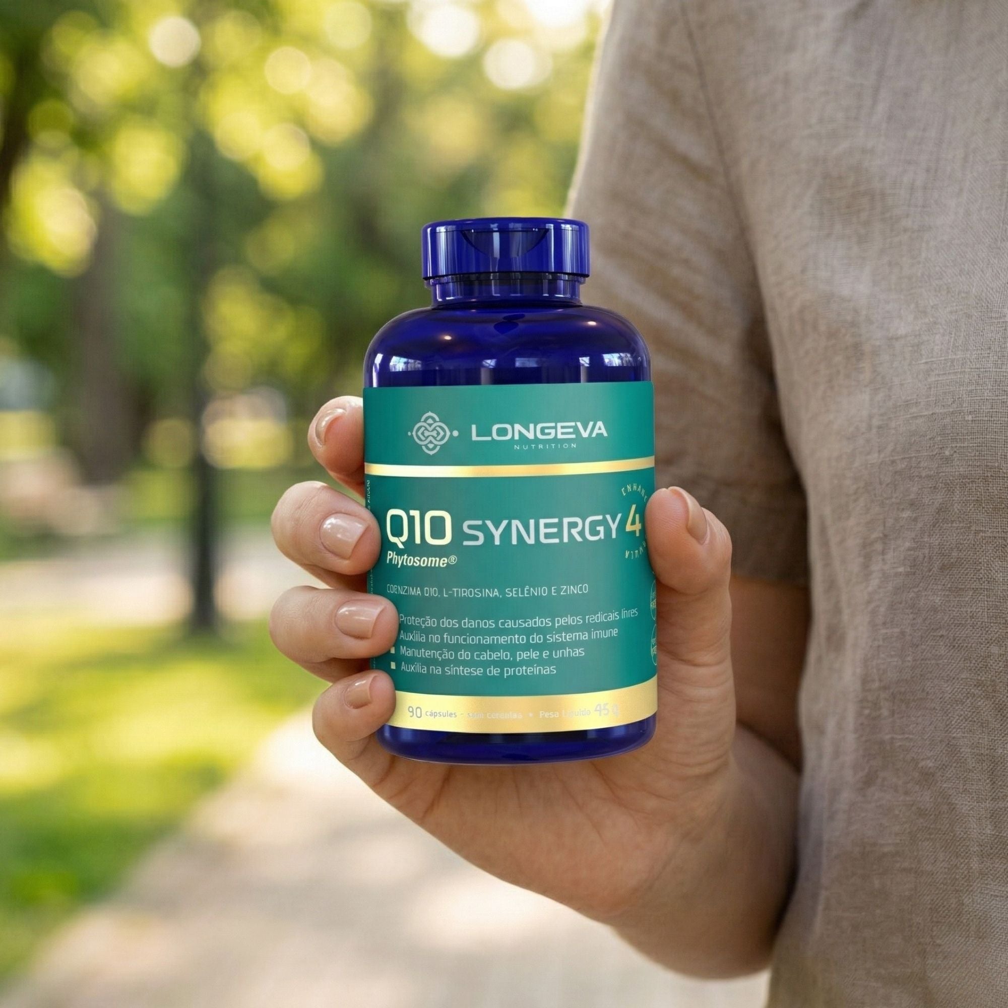 LONGEVA | Coenzima Q10 Synergy Phytosome - Tireóide e Energia (90 Cápsulas) - Rende 3 meses de uso