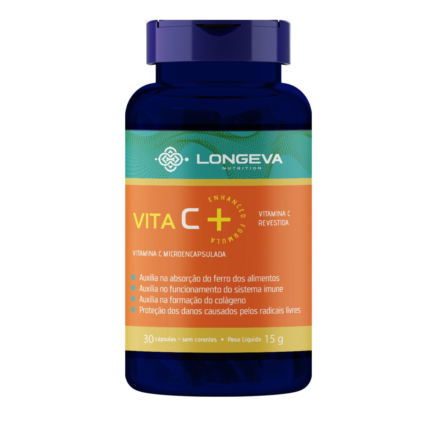 LONGEVA | Vitamina C Micronizada e Microencapsulada por Nanotecnologia (30 Cápsulas)