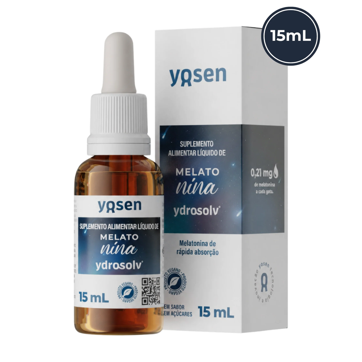 YOSEN | Melatonina Líquida Hydrosolv (15 ml)