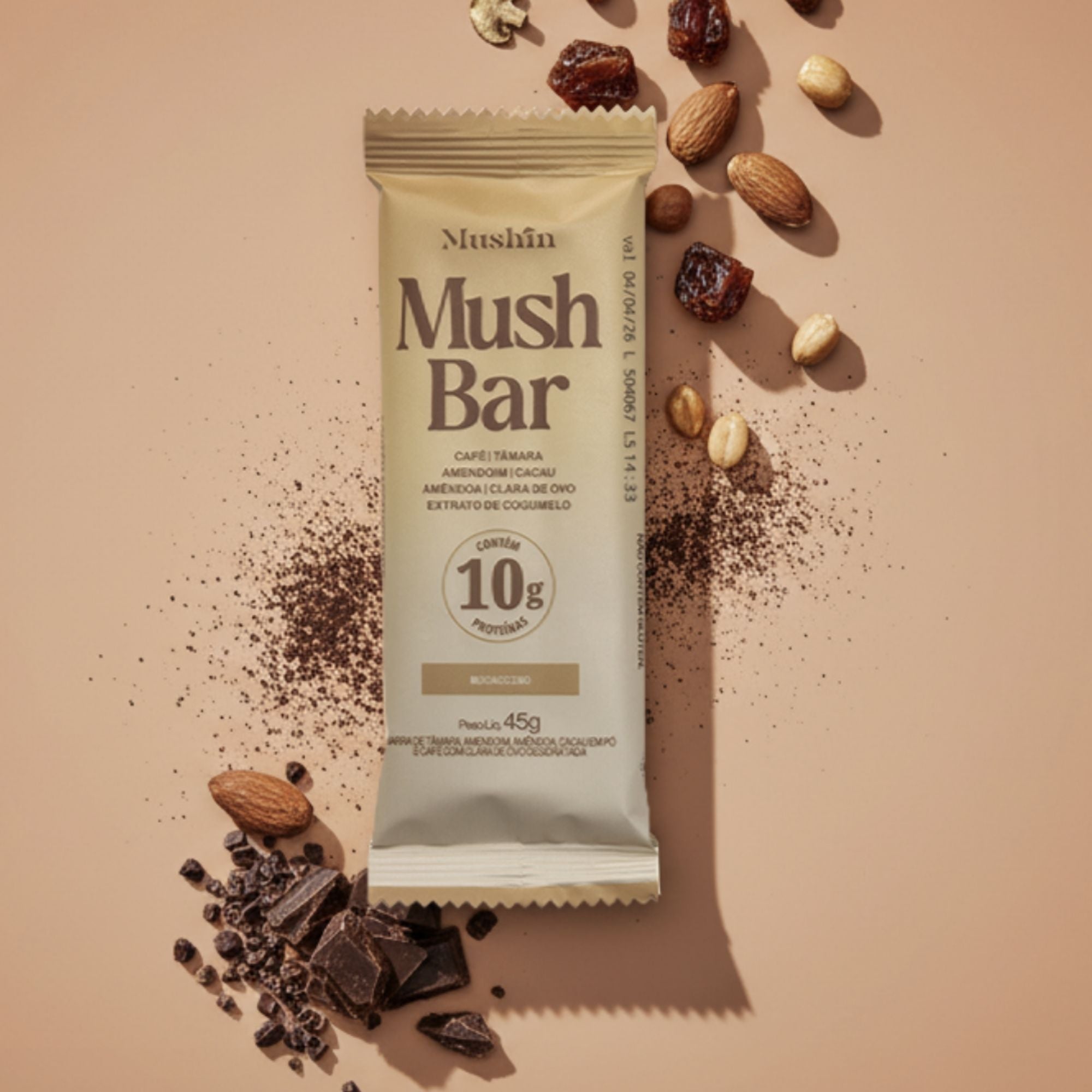 MUSHIN | MushBar Sabor Mocaccino (45 Gramas)
