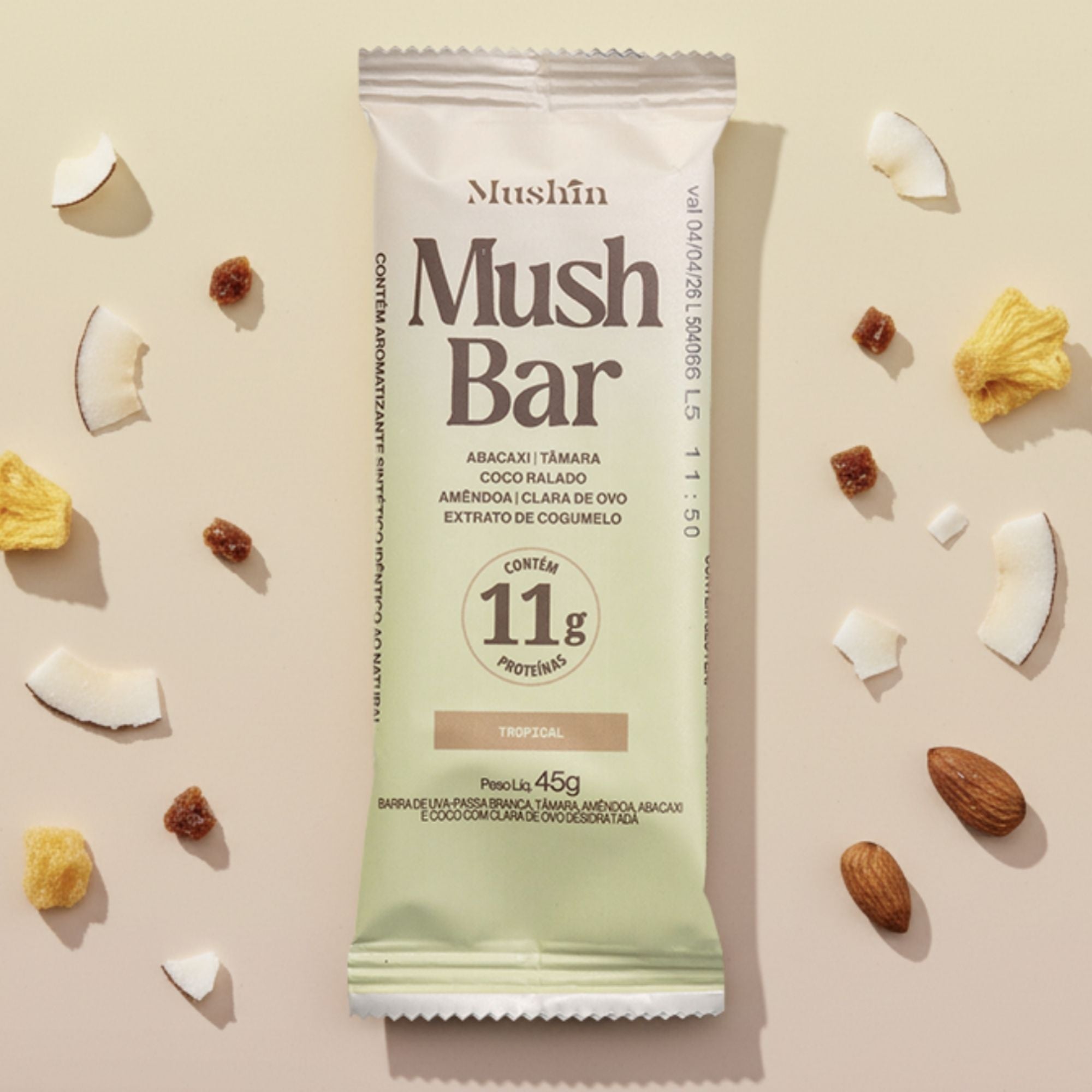 MUSHIN | MushBar Sabor Tropical (45 Gramas)