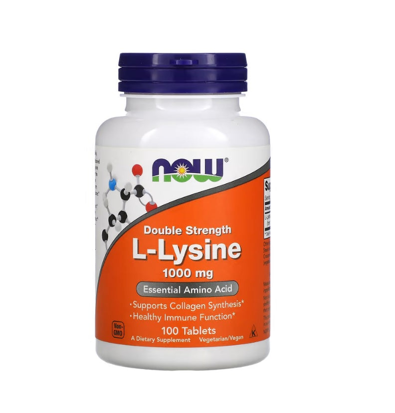 NOW FOODS | L-lisina 1000 mg (100 Tabletes)