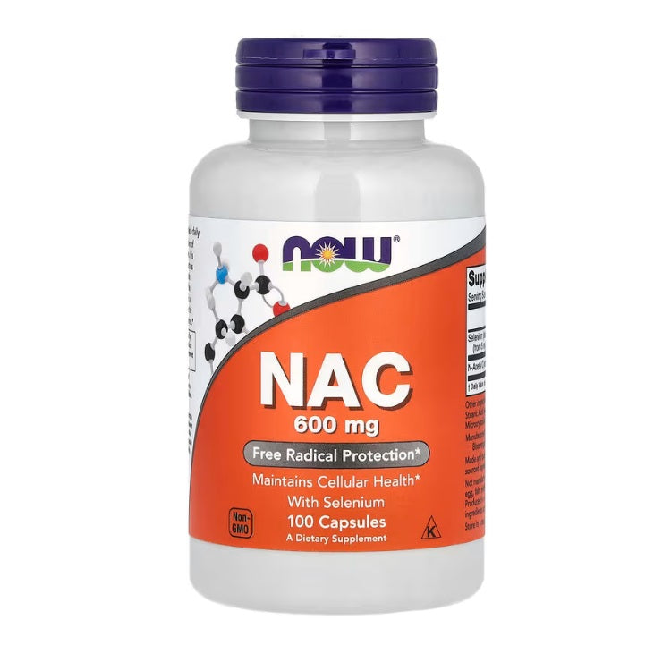 NOW FOODS | NAC 600 mg com Selênio (100 capsulas)