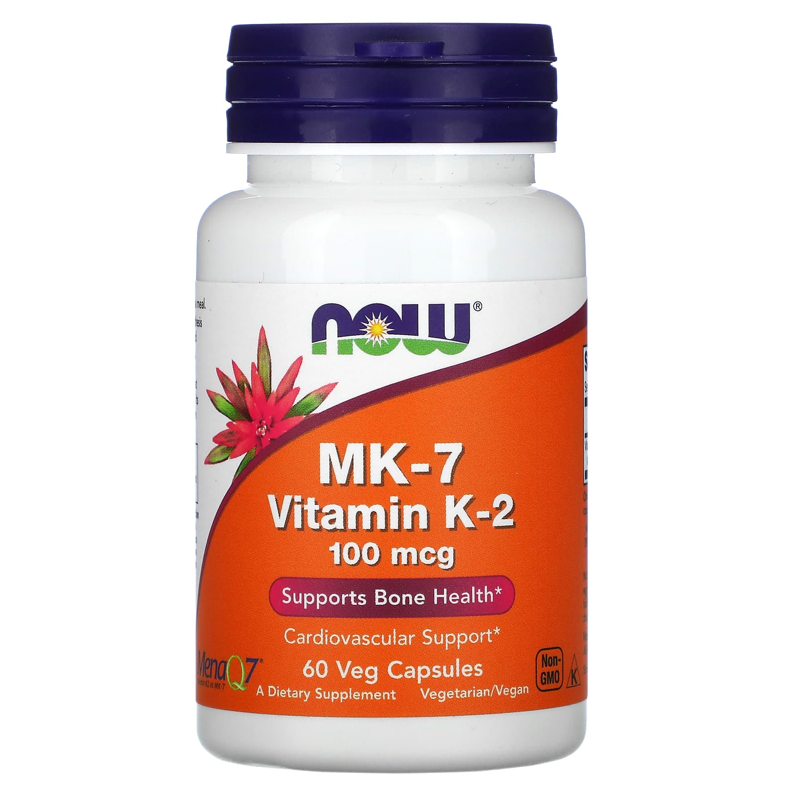 NOW FOODS | Vitamina K2  MK-7 100 mcg (60 Cápsulas)