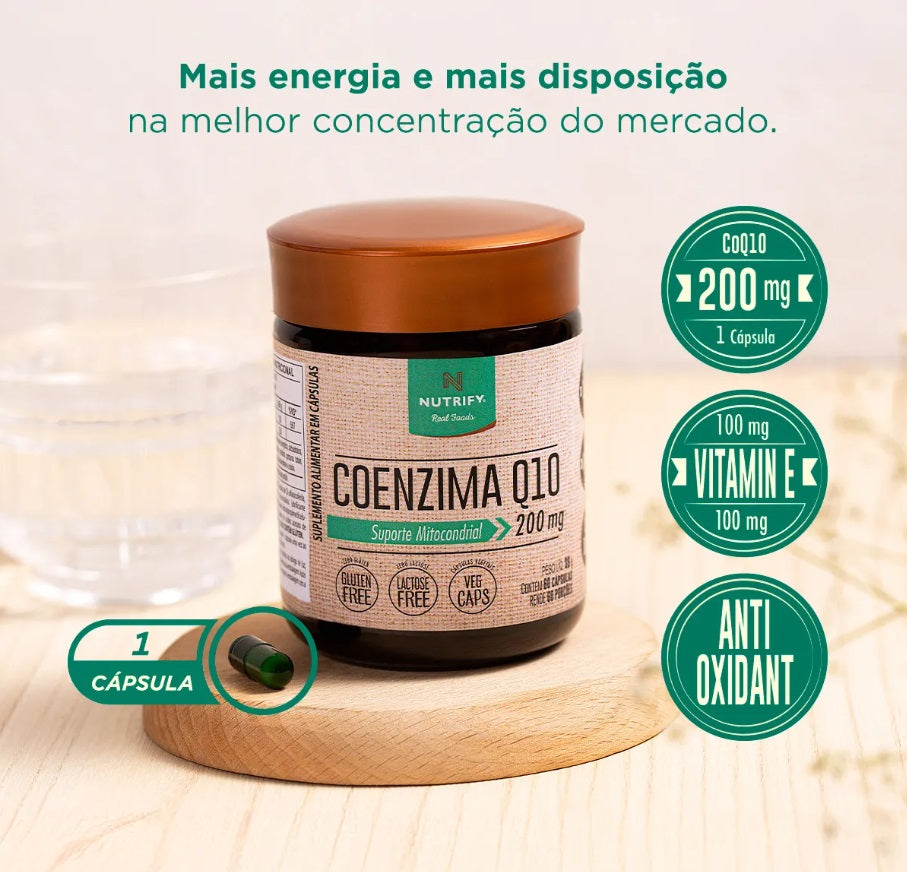 NUTRIFY | Coenzima Q10 - 200 mg (60 Cápsulas)