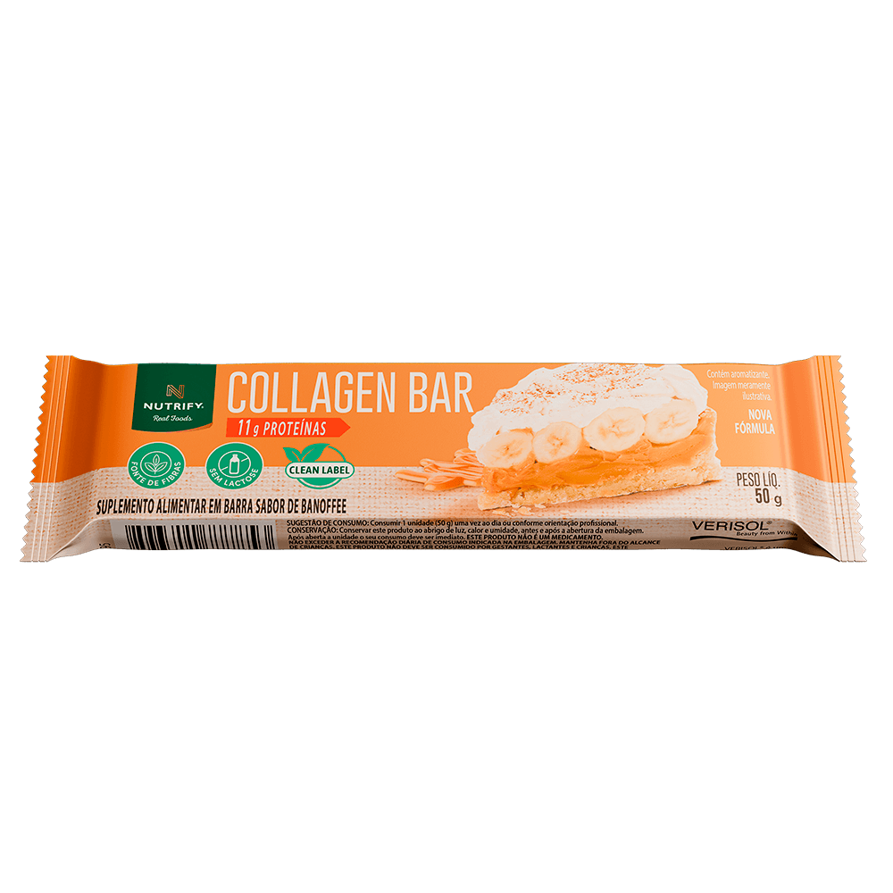 NUTRIFY | Collagen Bar Sabor Banoffee (50 gramas)