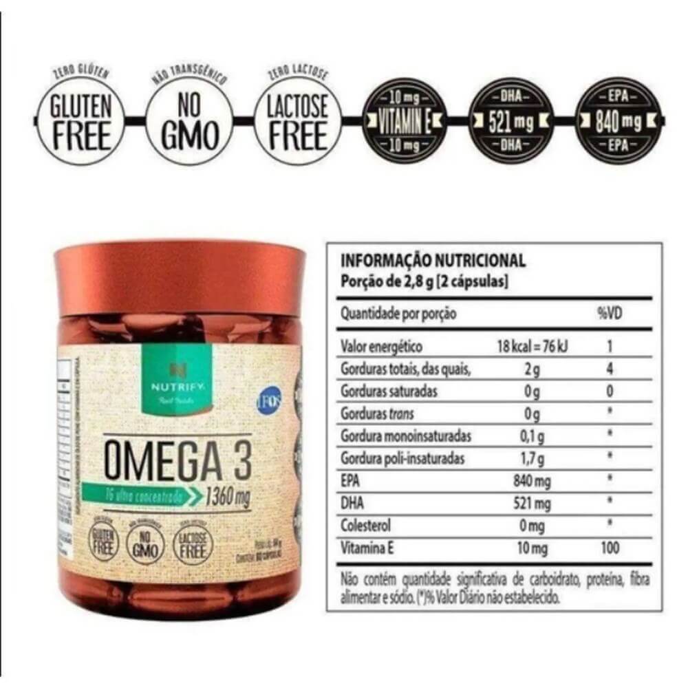 NUTRIFY| Ômega 3 Ultra Concentrado (120 cápsulas)