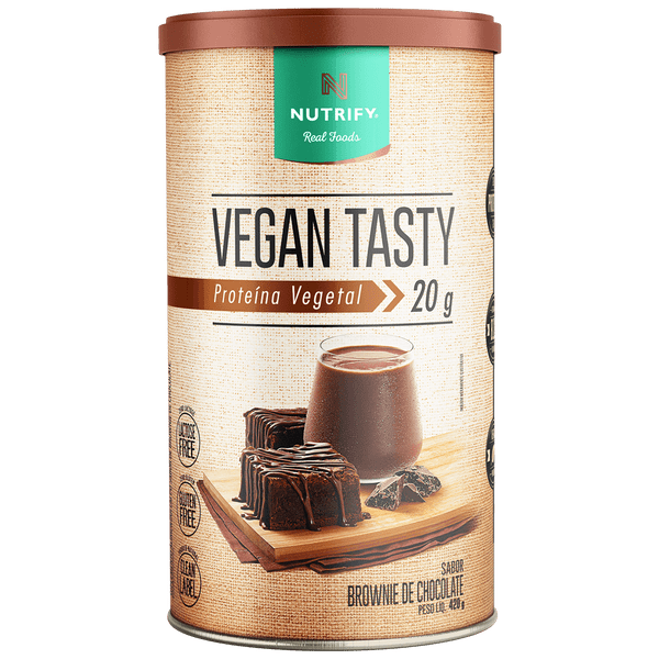 NUTRIFY | Proteína Vegan Tasty Sabor Brownie de Chocolate (420 gramas)