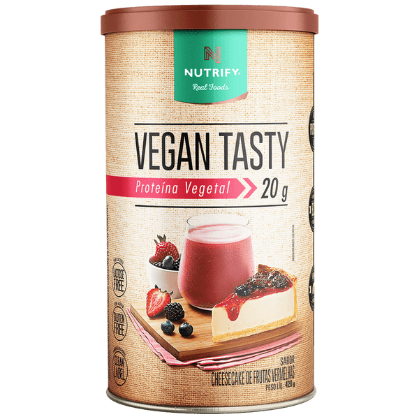 NUTRIFY | Proteína Vegan Tasty Sabor Cheesecake de Frutas Vermelhas (420 gramas)
