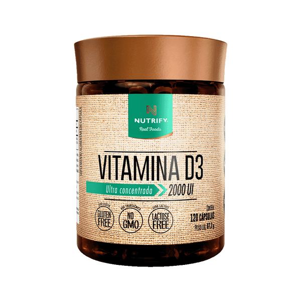 NUTRIFY | Vitamina D3 em Cápsulas 2.000 UI (120 Cápsulas)