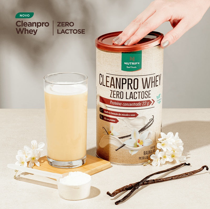 NUTRIFY | Whey Concentrado Zero Lactose Sabor Baunilha (450 Gramas)